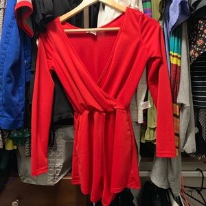 Red Glamorous romper XS